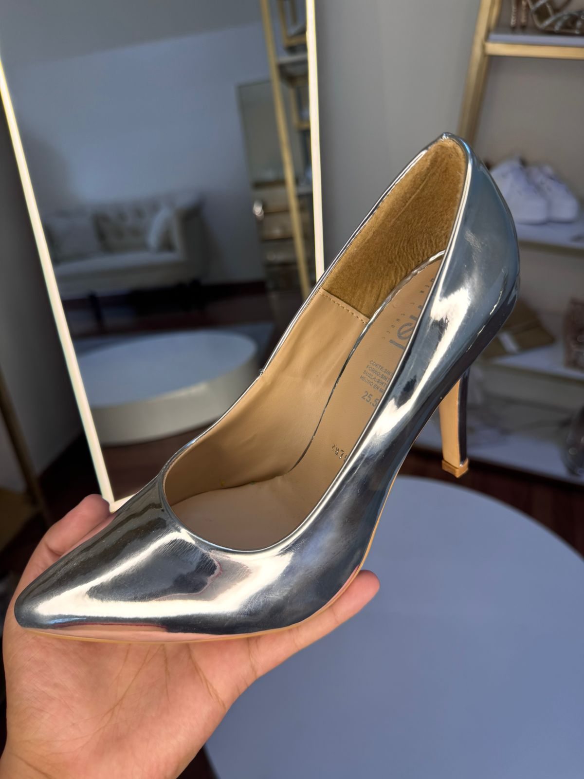 Zapatos mirror plata