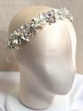 Tiara flores con perlas